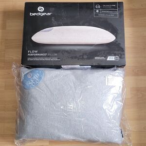 Bedgear Flow Performance 0.0 Pillow 20 x 26 Queen Small Body Stomach Sleeper NOB